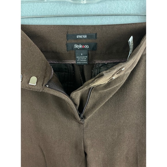 Style&co Shorts Women's Size‎ 8 Brown Bermuda Shorts Stretch Casual Cuffed - Picture 3 of 8